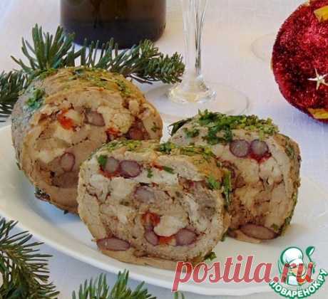 Мясной рулет &quot;Праздничный&quot; - кулинарный рецепт