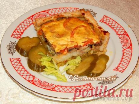 РЫБА, ЗАПЕЧЁННАЯ В ТЕСТЕ С ОВОЩАМИ И ГРИБАМИ