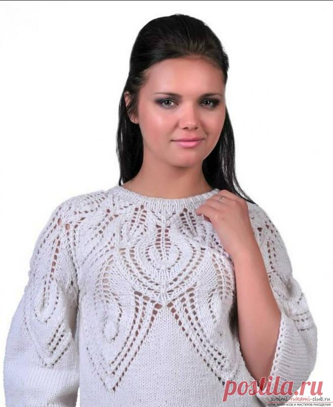 белый ажурный пуловер спицами с круглой кокеткой: 11 тыс изображений найдено в Яндекс.Картинках