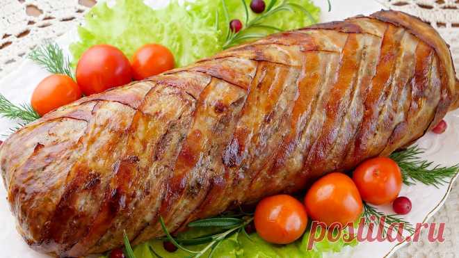 Мясной рулет из фарша