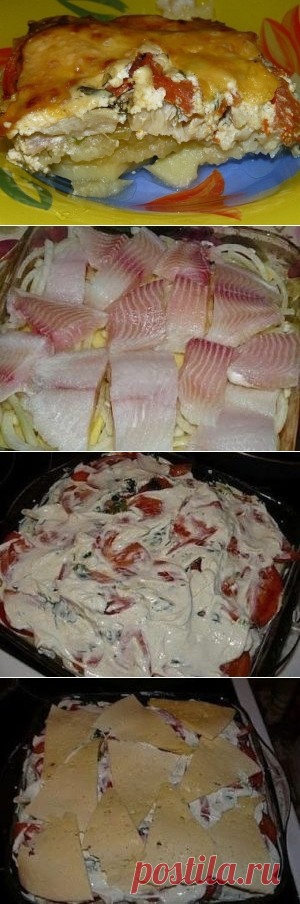 Обалденная вкусная запеканка картофельная с рыбкой — Золотые рецепты