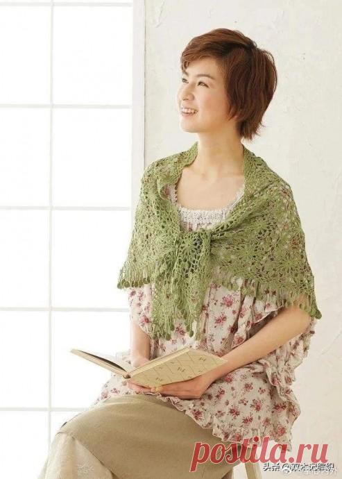 Красивая шаль крючком