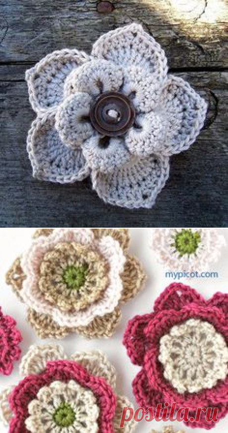 (83) Seen a LOT of crochet flowers, but I really like these ones. Vintage-like somehow.... | Crochet flowers