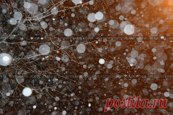 Heavy snowfall, night winter snow, abstract nature pattern background Стоковое фото, фотограф Ilaronsia / Фотобанк Лори