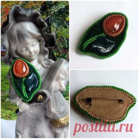 Брош &quot;Тюльпанчик&quot; | biser.info - всё о бисере и бисерном творчестве