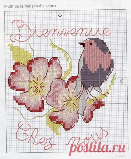 Схемы вышивки для детей: птички