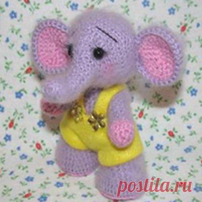 Слоненок - вязаная игрушка своими руками крючком | Укрась свой мир!