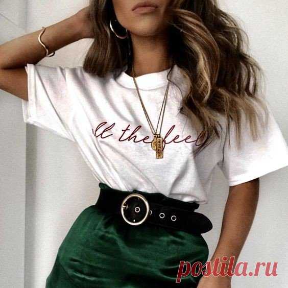 Луки с белыми футболками — Модно / Nemodno
