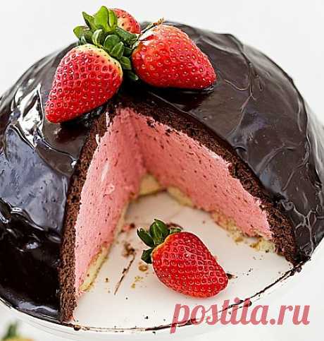 Торт с клубничным муссом