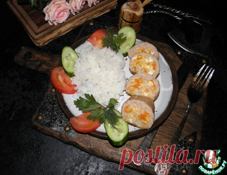 Рулеты из куриного фарша с начинкой – кулинарный рецепт