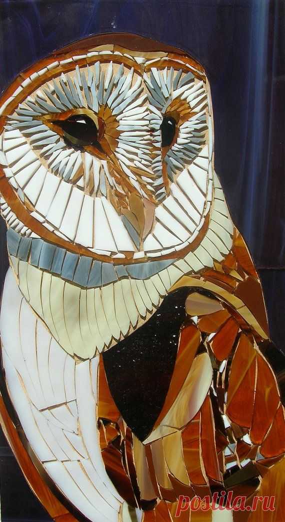 Сова в мозаике
