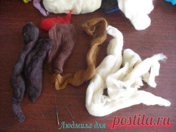 Обезьянка-игрушка своими руками, сухое валяние.   Мастера hand-made