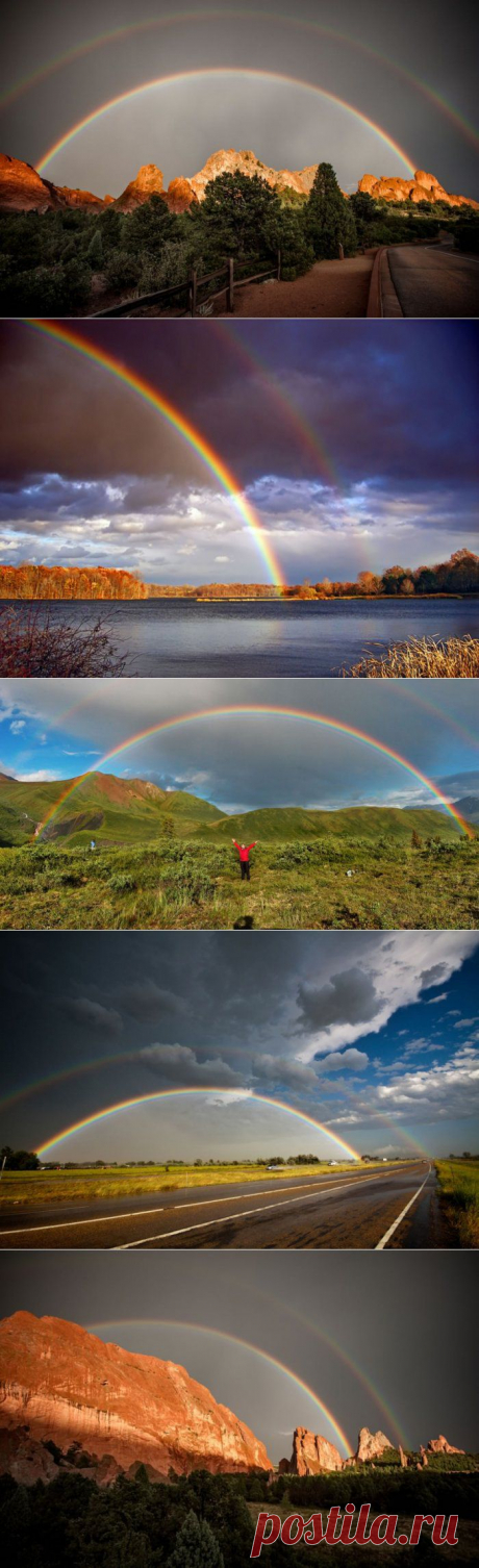 Красоты двойной радуги (44 фото)