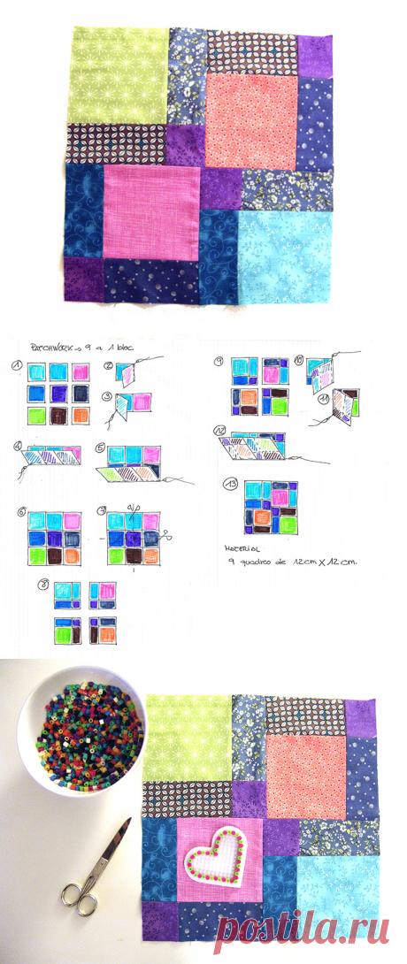 TUTORIAL PATCHWORK: 9 QUADRATS MÀGICS. | Les Antònies