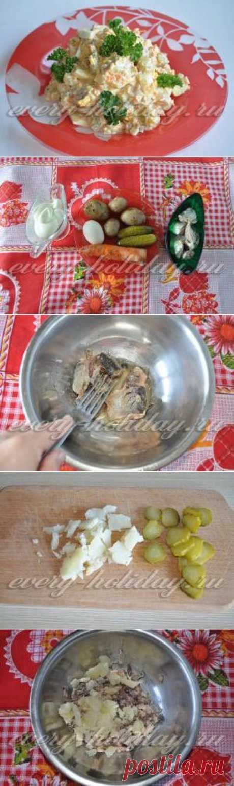 Салат с сардинами