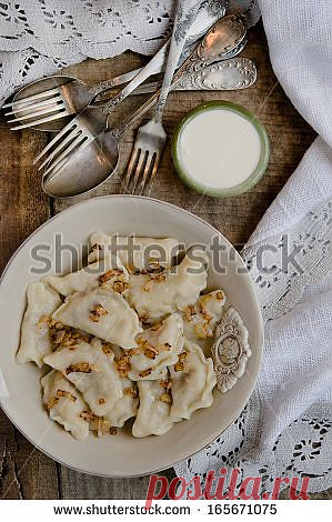 Ukrainian Homemade Dumplings Сток-фотография: 165671075 : Shutterstock
