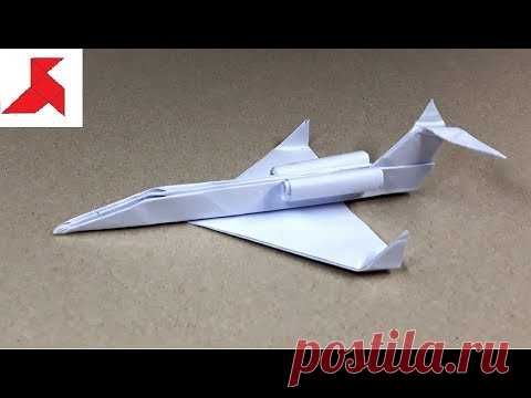 DIY ✈ - Как сделать ЧАСТНЫЙ РЕАКТИВНЫЙ «JET» САМОЛЕТ из бумаги А4 своими руками