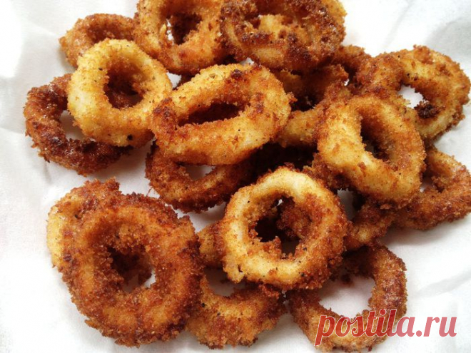 Кольца кальмаров в кляре..