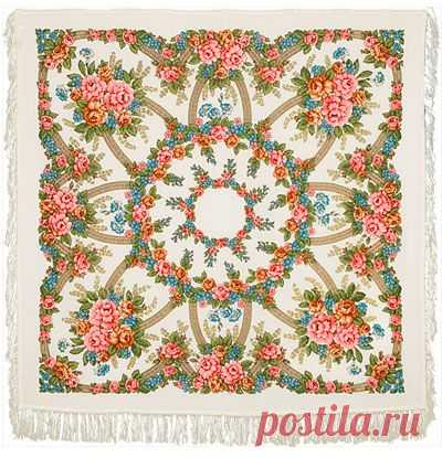 Павловопосадские платки | Шерстяные платки | Возвращение 1460-0 | Интернет-магазин пуховых платков puh-platok.ru