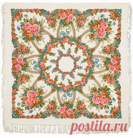 Павловопосадские платки | Шерстяные платки | Возвращение 1460-0 | Интернет-магазин пуховых платков puh-platok.ru