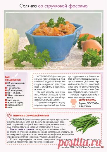 Солянка со стручковой фасолью