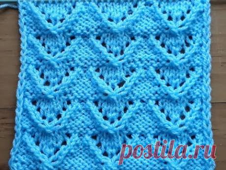 Схема. "Узор спицами для летнего кардигана, джемпера, жилета". Видео от 24 июля 2020