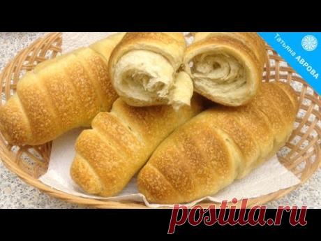 Хлебные рогалики из теста на закваске