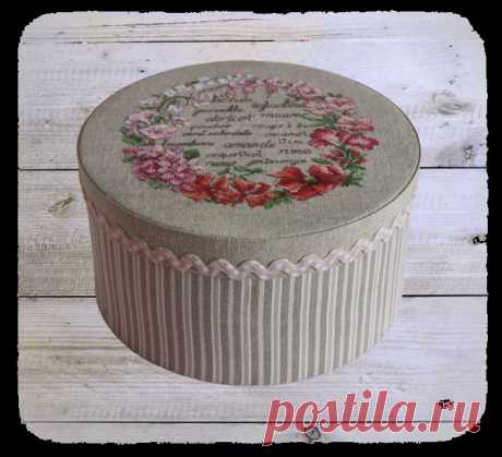 Круглая коробка.Идея для вдохновения.