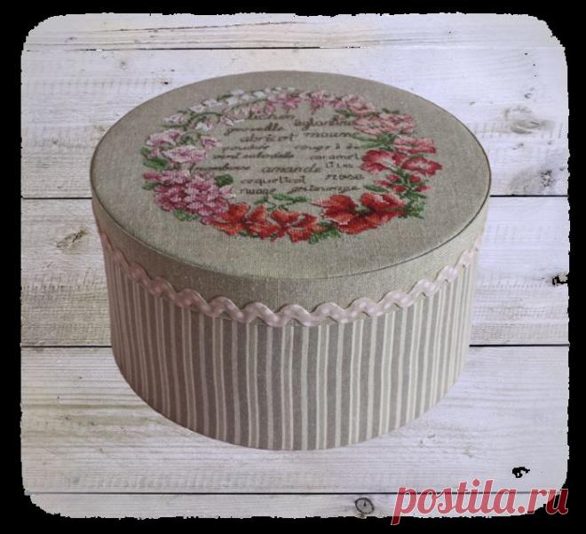 Круглая коробка.Идея для вдохновения.