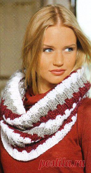 Шарф воротник связанный спицами | Все о рукоделии: схемы, мастер классы, идеи на сайте labhousehold.com