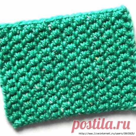 Простой плотный узор крючком
