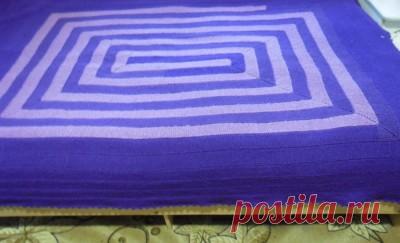 Вязание пледа на 10 петлях