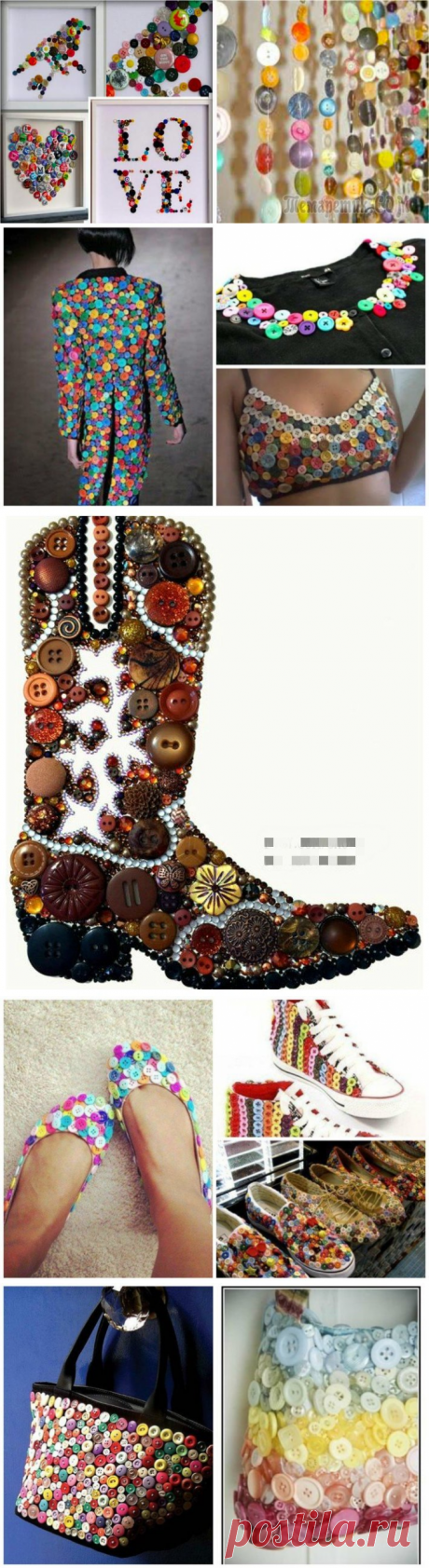 Вторая жизнь пуговиц: 25 потрясающих идей