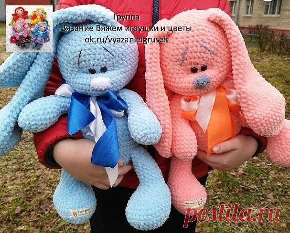 Зайка из плюшевой пряжи

Нам понадобиться пряжа HIMAIAY Dolphin baby,наполнитель,глазки,крючок размер 4,5,и немного пряжи для носика. Условные обозначения:Сбн-столбик без накида Прибавка-в 1 петлю предыдущего ряда провязываем 2 сбн Убавка-2 петли провязываем вместе Вп-воздушная петля П-петля Лиц-петля лицевая Изн-петля изнаночная Тело и голова вяжутся одной деталью: 1 ряд-6сбн(6) 2 ряд-прибавка в каждый столбик(12) 3 ряд-1 сбн,прибавка*6(18) 4 ряд-2сбн,прибавка *6(24) 5 ря...