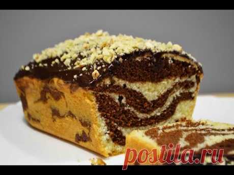 Кекс "Мраморный" к чаю | Классический рецепт | Pie | Cake (Cupcake)