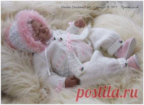 Baby Knitting Pattern Girls or Reborn от PreciousNewbornKnits