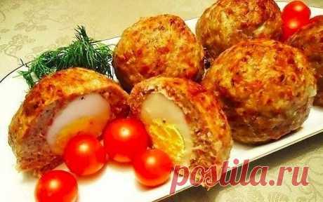 Яйца в фарше.