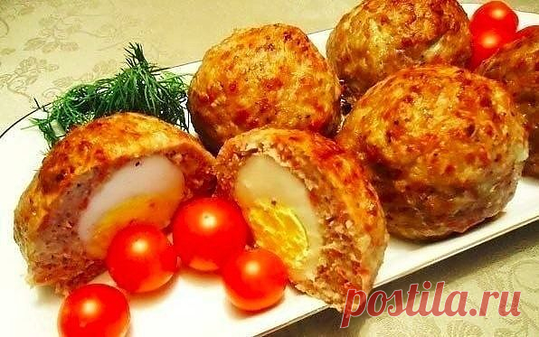 Яйца в фарше.