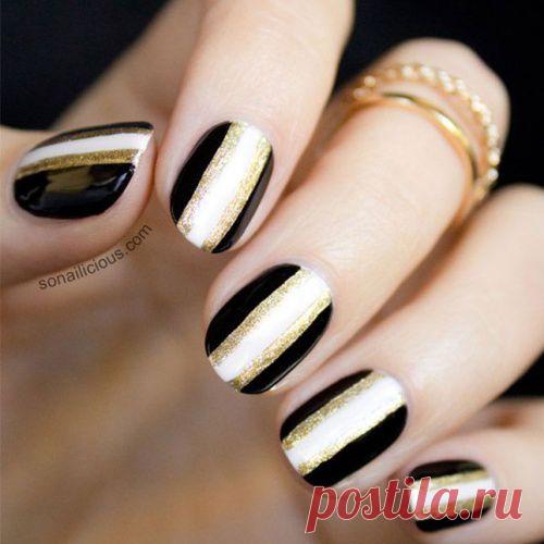 Чёрно-белый маникюр: 11 свежих идей