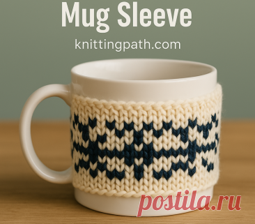 Fair Isle Knit Mug Sleeve
