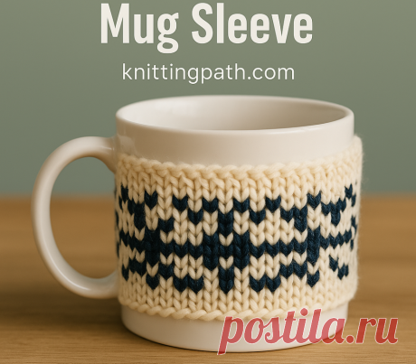 Fair Isle Knit Mug Sleeve
