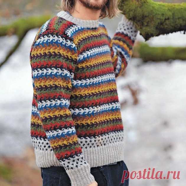 Мужские модели спицами. 6 стильных вариантов со схемами | Paradosik_Handmade Пульс Mail.ru
