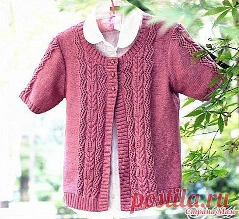 Жакет с рельефным узором на планках и рукавах. Спицы. - ВЯЗАНАЯ МОДА+ ДЛЯ НЕМОДЕЛЬНЫХ ДАМ - Страна Мам