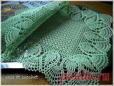Красивая кайма крючком для пледа