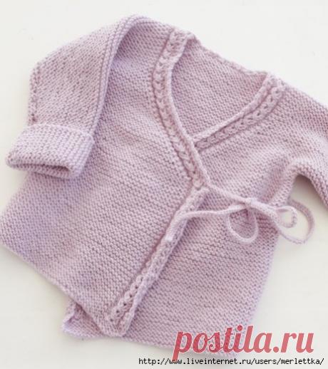 Вяжем комплект из кофточки, штанишек и шапочки Hello Kitten ... перевод Наталья Санникова