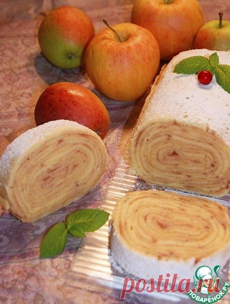 Рулет с яблоками "Боло-де-Роло" Кулинарный рецепт