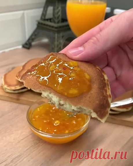 Рецепт вкусных панкейков на завтрак! 😍 Просто объеденье!🤩