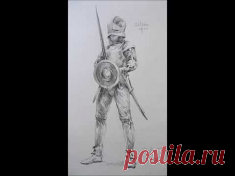 Средневековый западноевропейский воин. Sketch