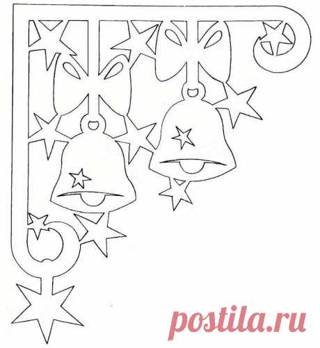 Новогодние трафареты для украшения окон