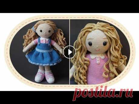 Вязаная кукла крючком Розали, часть 8 (Волосы, ч.1). Crochet doll Rosalie, part 8 (Hair, p.1). Каркасная кукла крючком, часть 10 (Волосы). DIY Crochet doll, part 10 (Hair) Поддержать мой канал: Support my channel by donation: With English subtit...